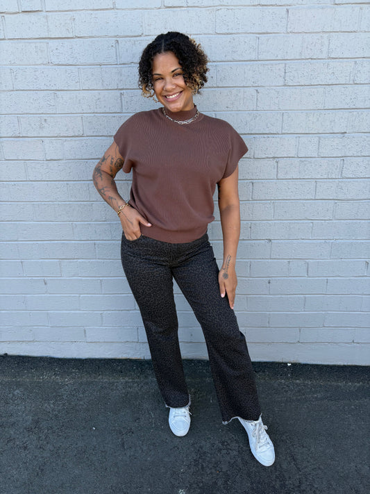 Jett Wide Leg Fray Hem Pants