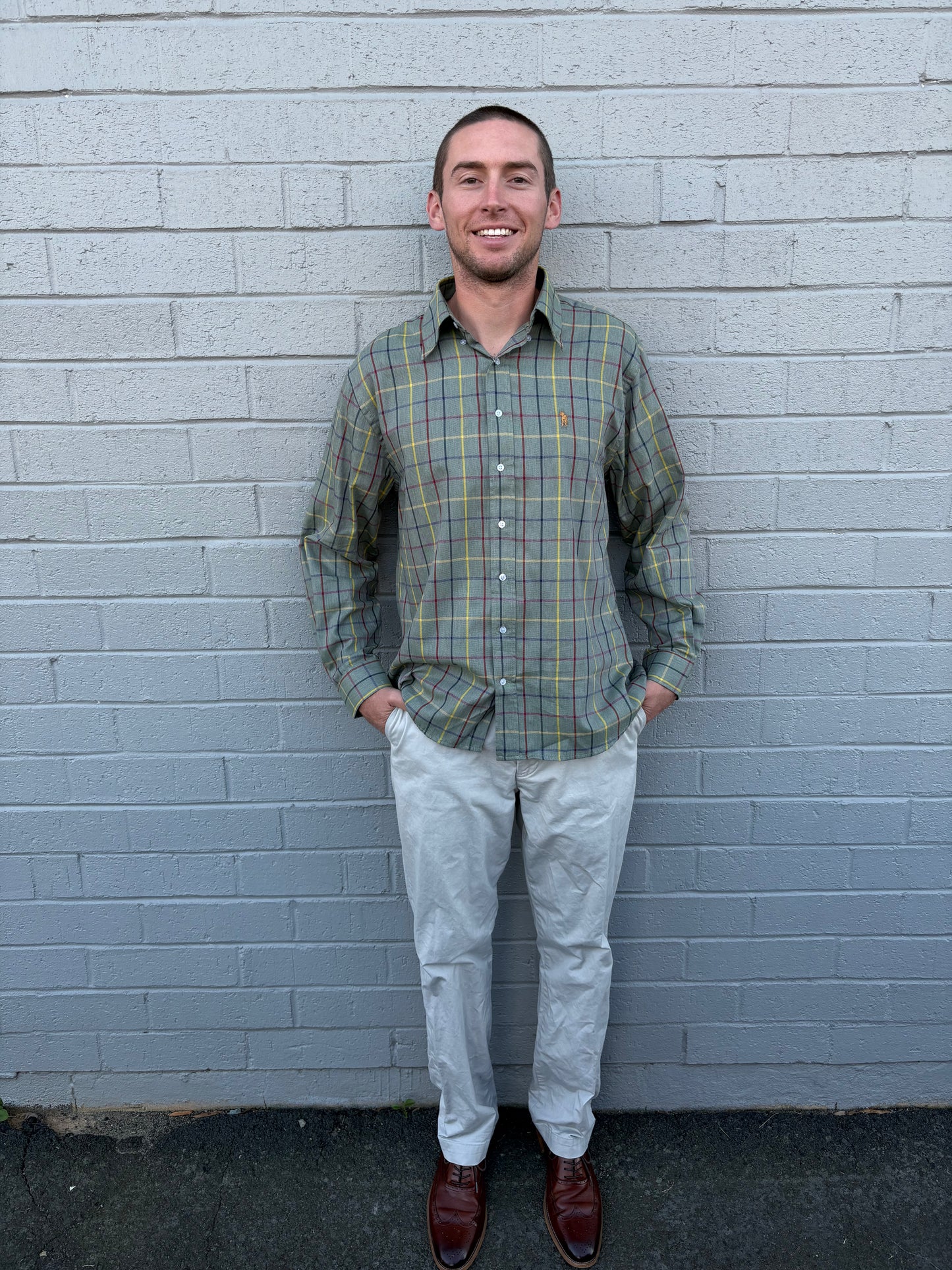 Men's Southern Ivy Check Button Down Shirt