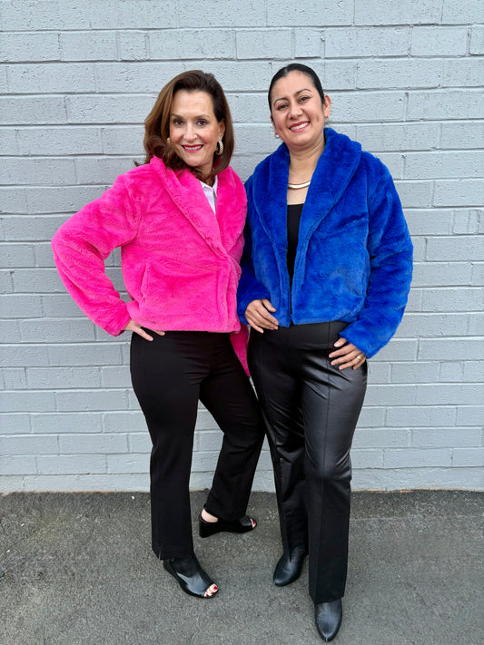 Plush Faux Fur Short Jacket