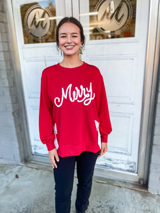Lakelyn Merry Bow Sweatshirt