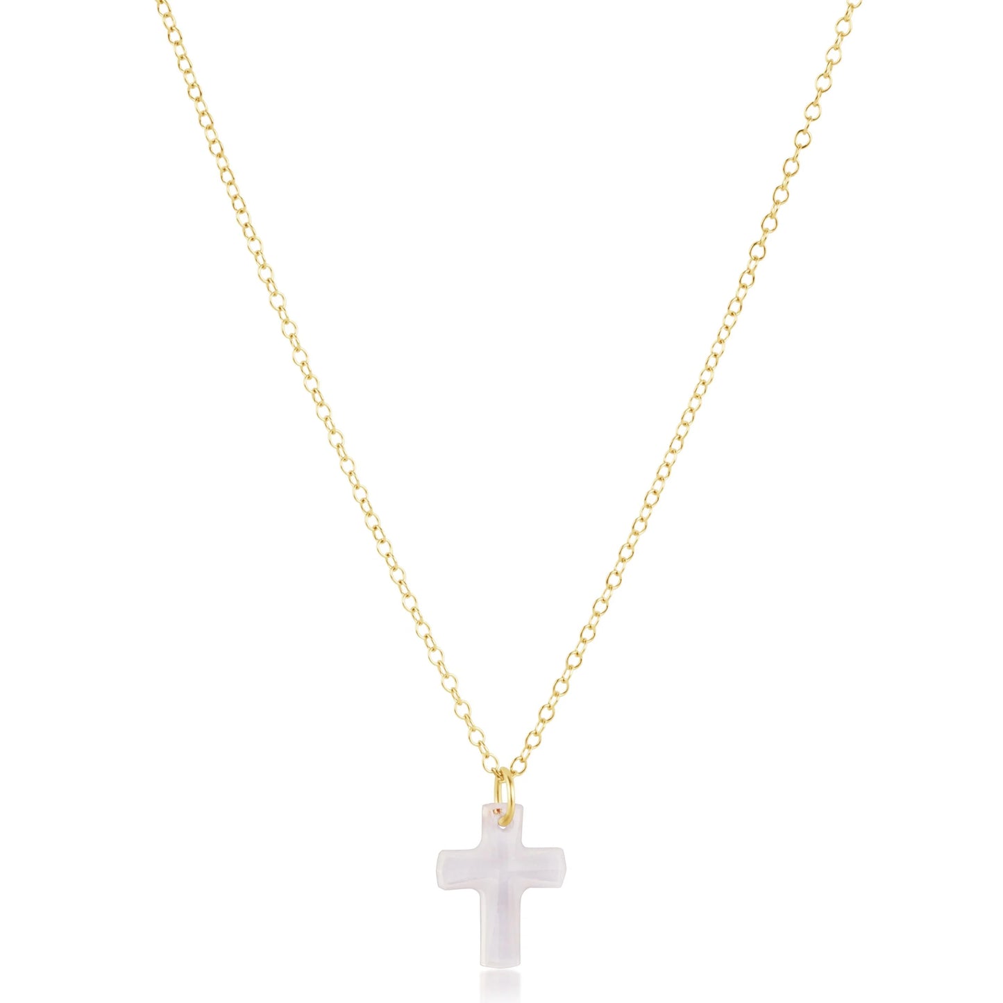 Enewton - 16" Gold Necklace - Blessed Crystal Charm