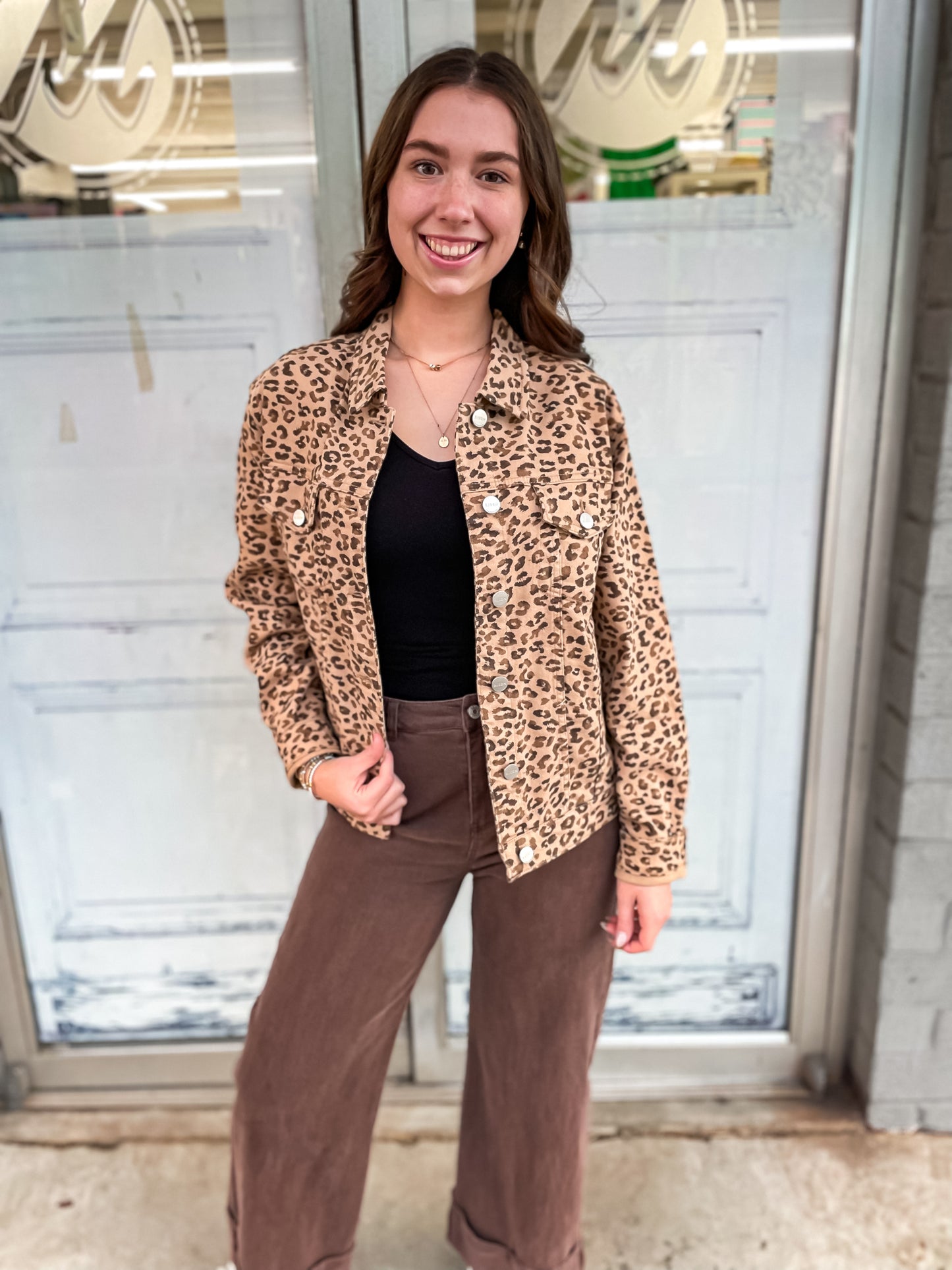 Leopard Print Oversized Jacket