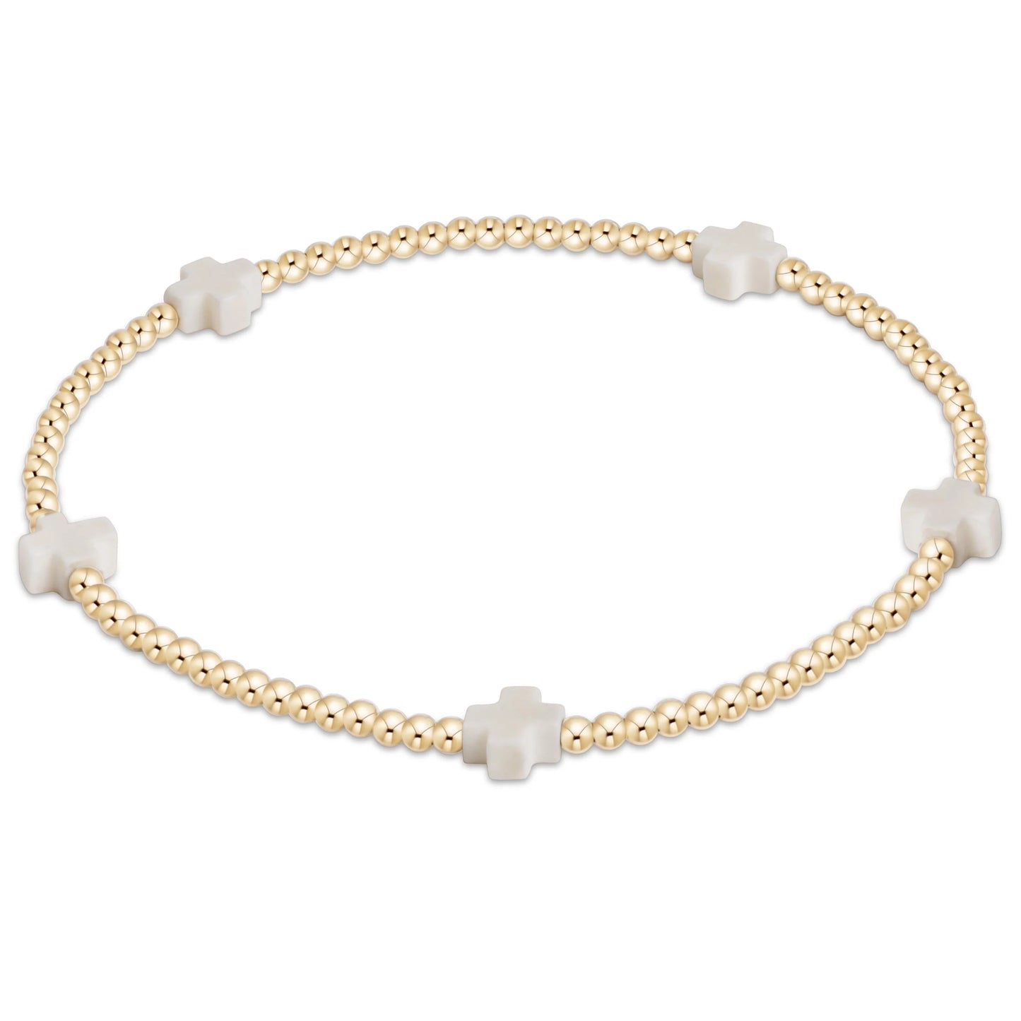 Enewton - Signature Cross Small 2mm gold Bracelet