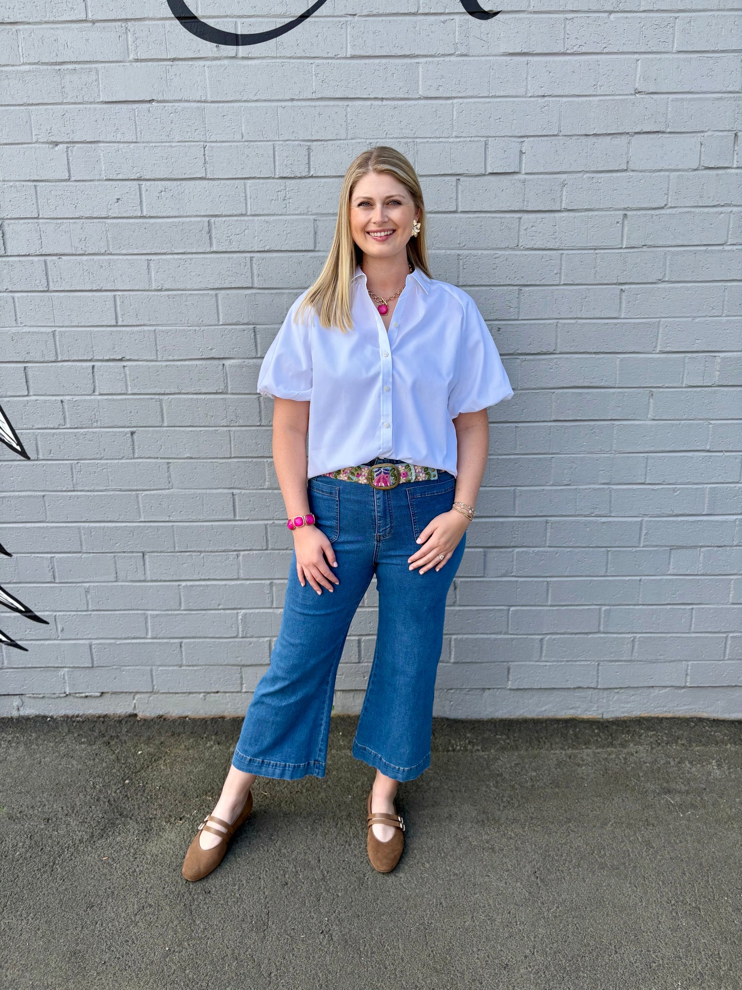 Paula Solid Puff Sleeve Shirt