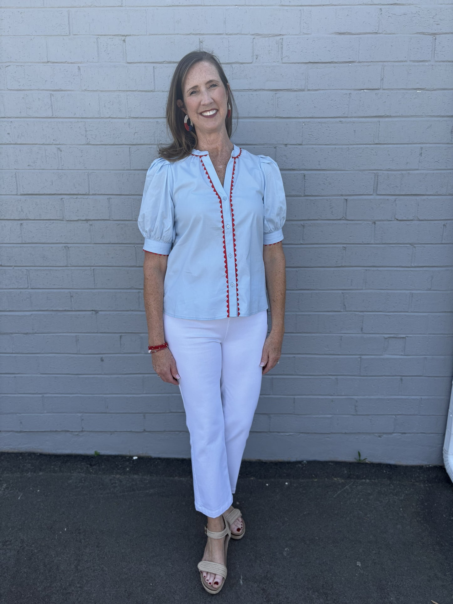 Elaine Light Blue Top