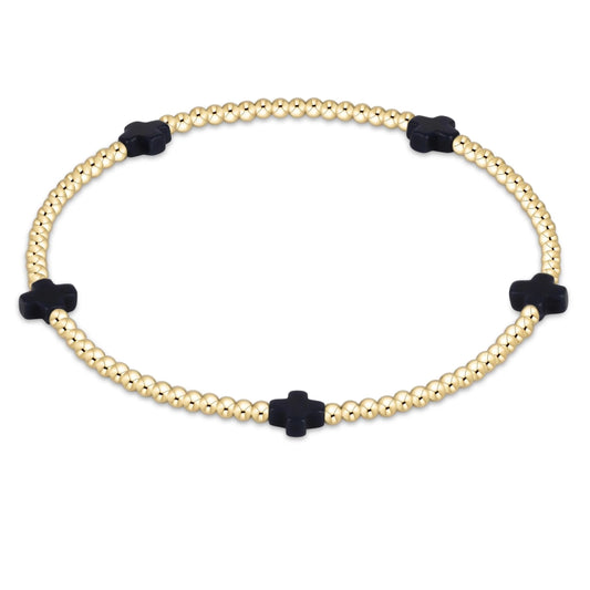 Enewton - Signature Cross Small 2mm gold Bracelet