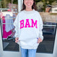 Reversible "MAHJ" & "BAM" Mock Neck Sweatshirt