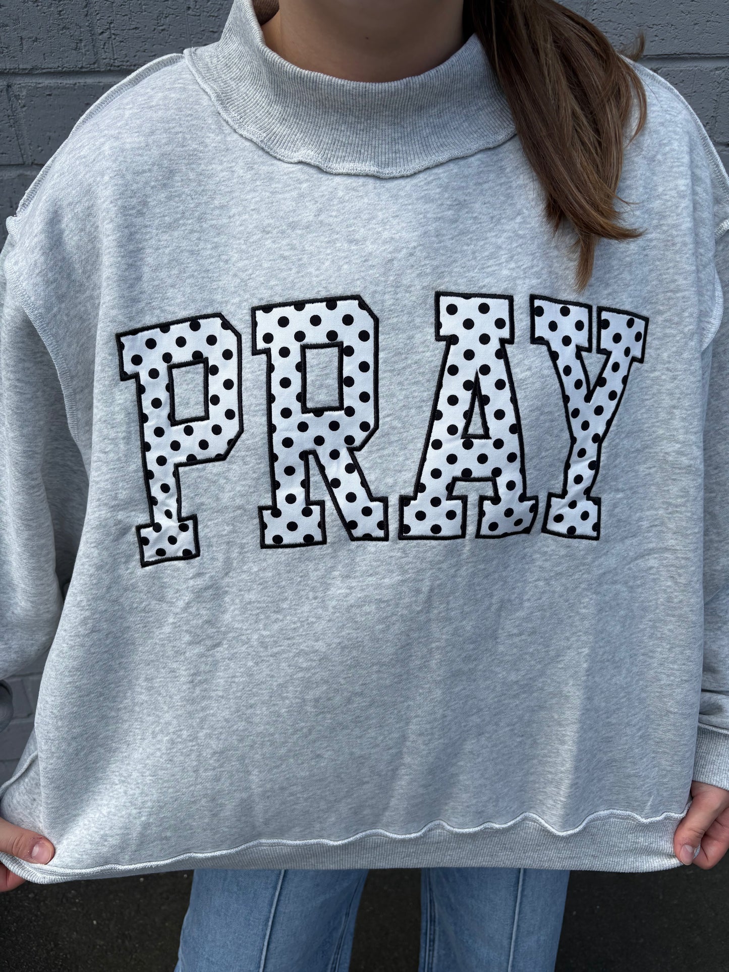PRAY Mock-Neck Pullover