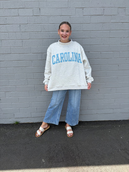 CAROLINA Reversible Mock-Neck Pullover
