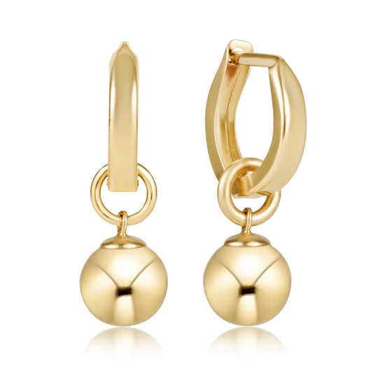 Enewton - Huggie Gold 0.5" Hoop - Classic Gold 8mm Charm