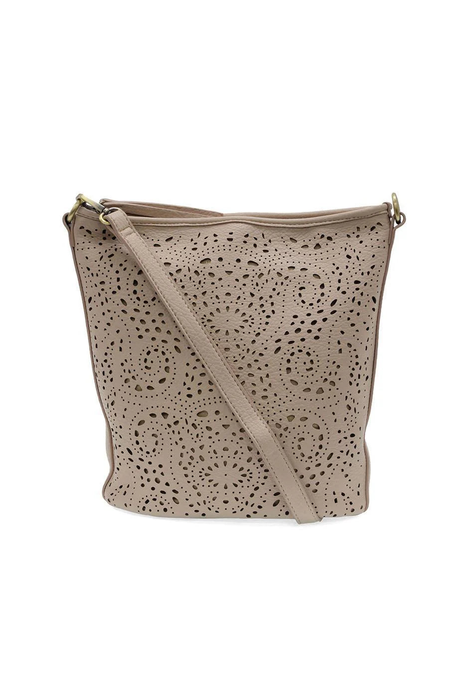 Lazer Cut Eyelet Bucket Crossbody