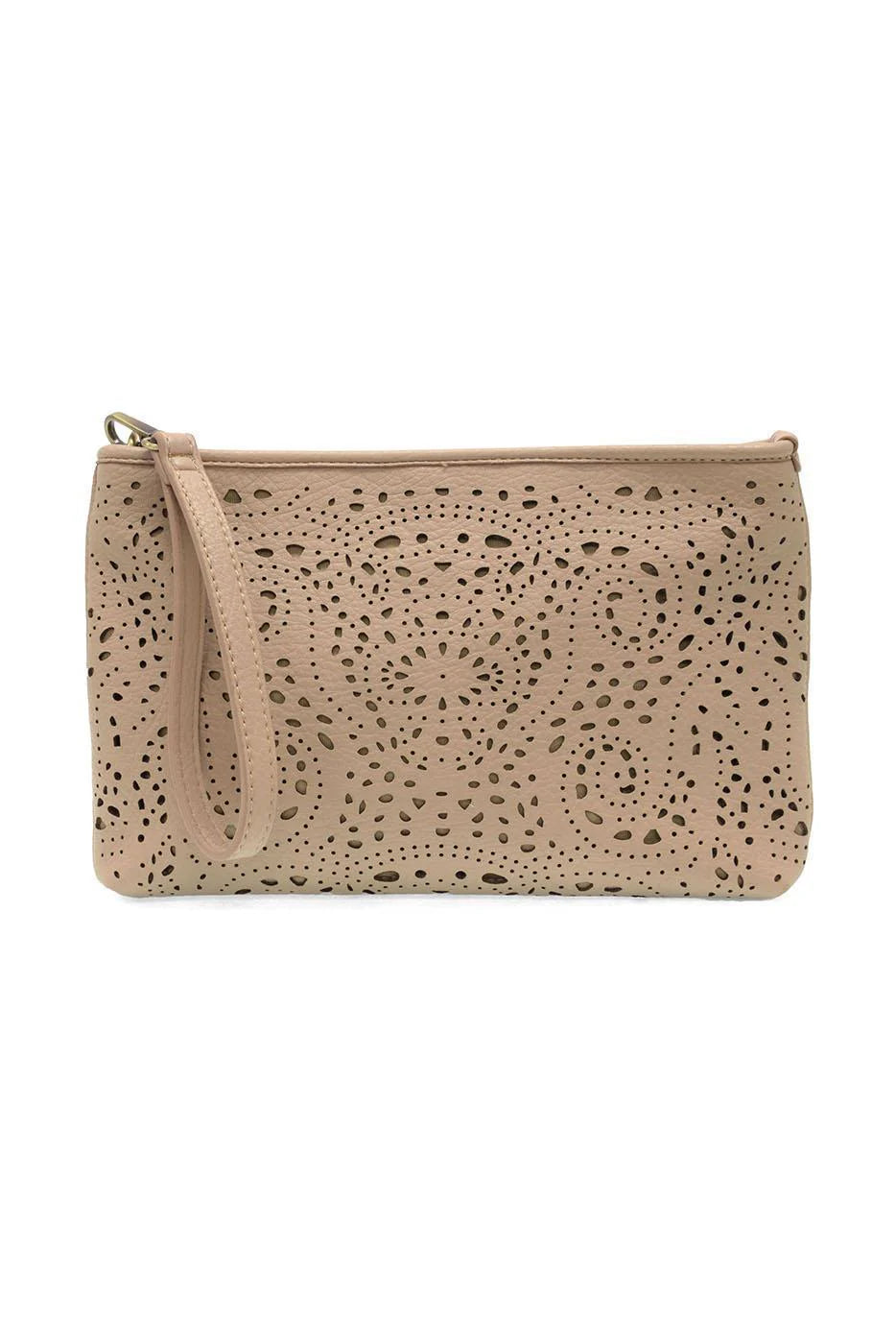 Lazer Cut Eyelet Quinn Convertible Crossbody Clutch
