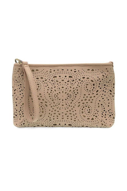 Lazer Cut Eyelet Quinn Convertible Crossbody Clutch