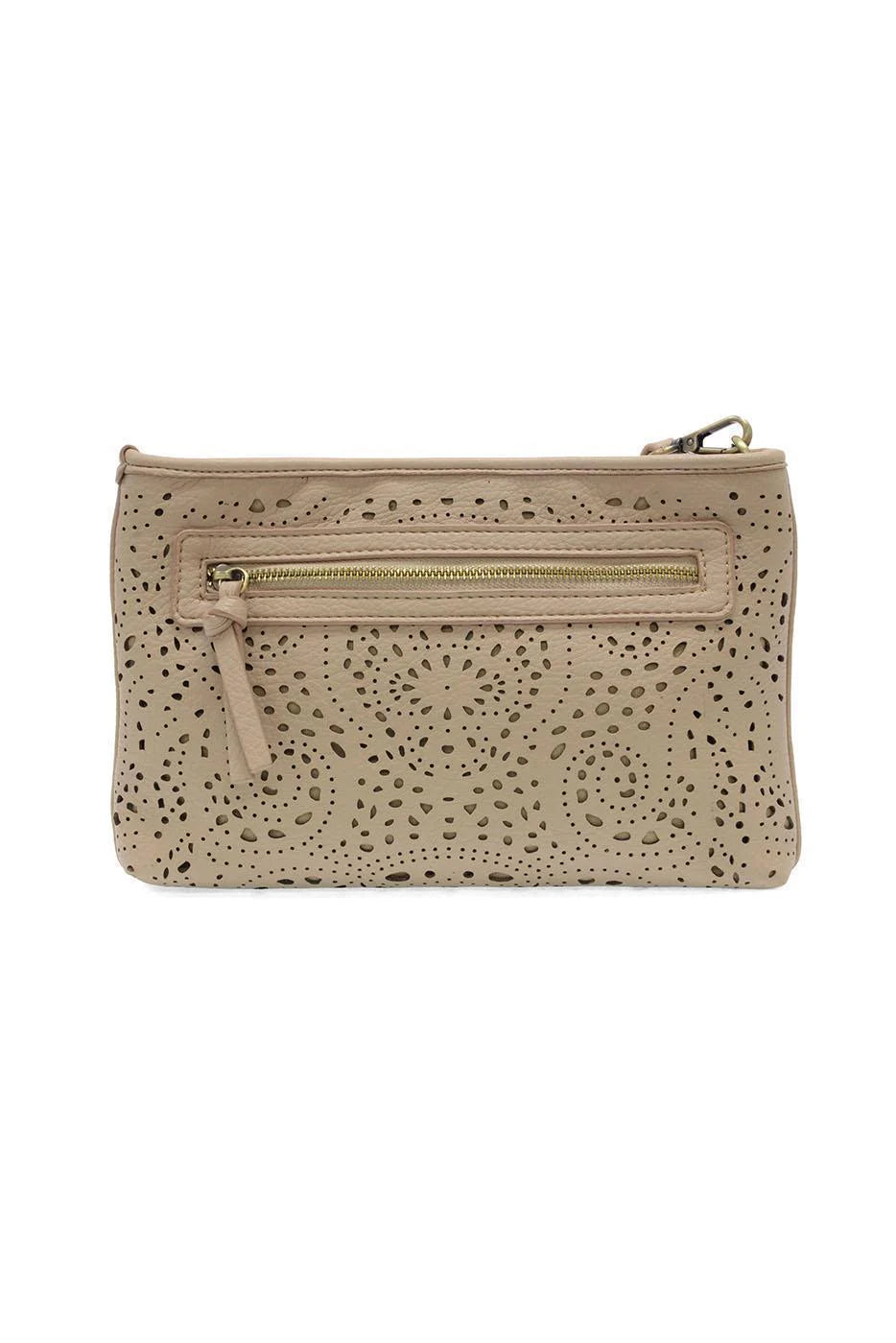 Lazer Cut Eyelet Quinn Convertible Crossbody Clutch