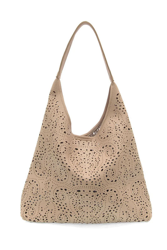 Lazer Cut Eyelet Hobo