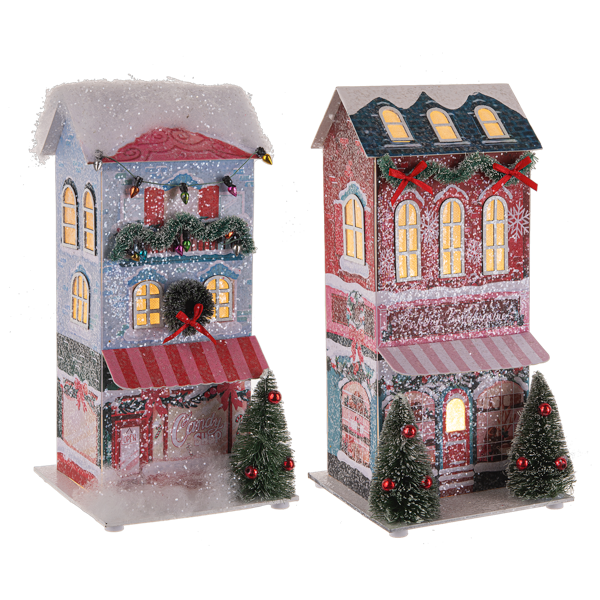  LED Light Up Village Scene Figurines