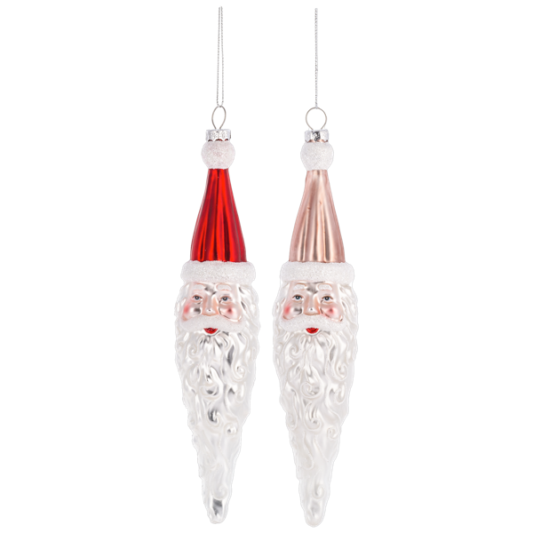 Santa Icicle Ornament