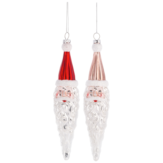 Santa Icicle Ornament