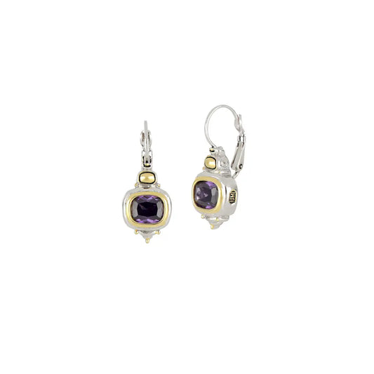 Nouveau Collection - French Wire Earrings - Amethyst
