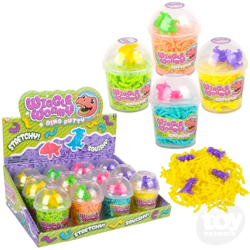 Wiggle Wormy Dinosaur Putty