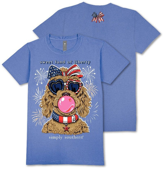 Short Sleeve Dog Liberty Wave Youth Tee