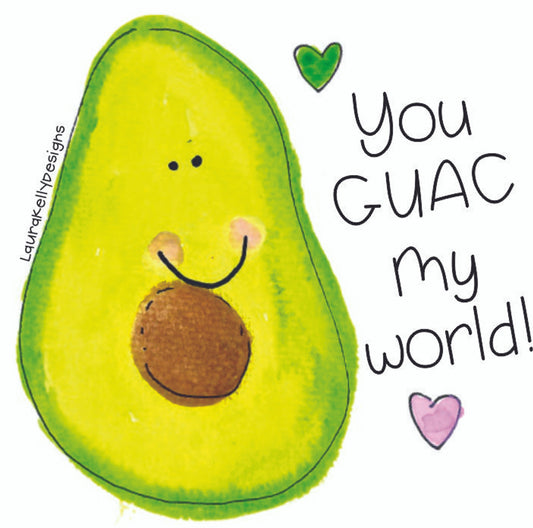 Guac My World Vinyl Sticker