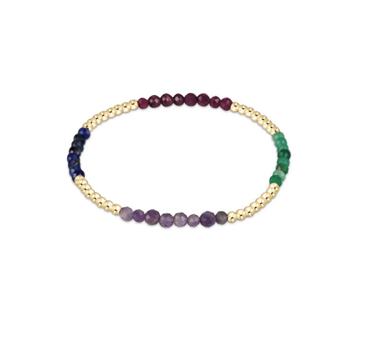 Blissful Pattern 2.5mm Bead Bracelet - Gemstone