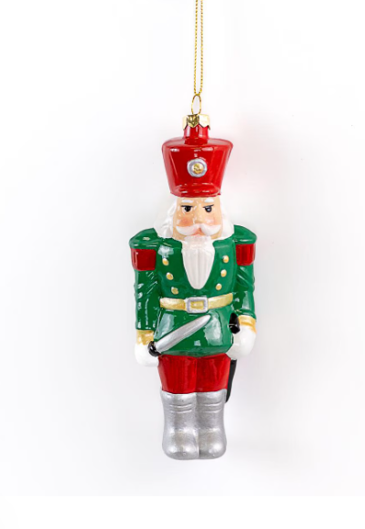 Royal Nutcracker Ornament - Green/Red