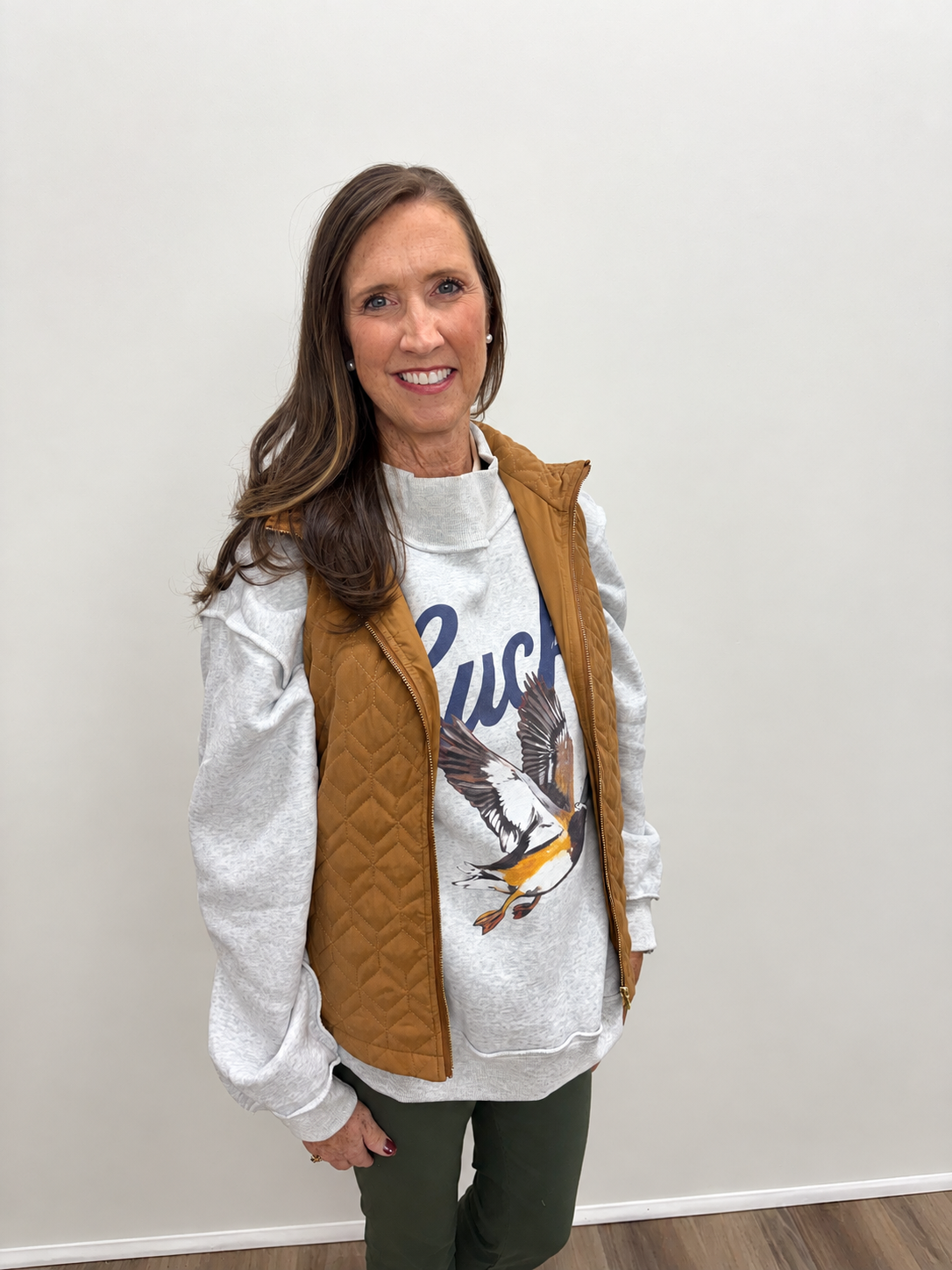 Lucky & Mallard Mock-Neck Pullover