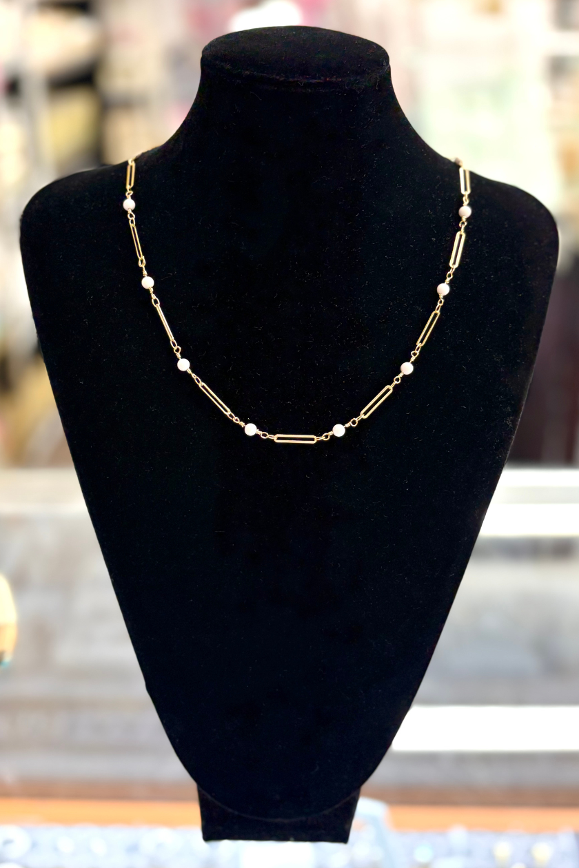 Emily Dainty White Necklace