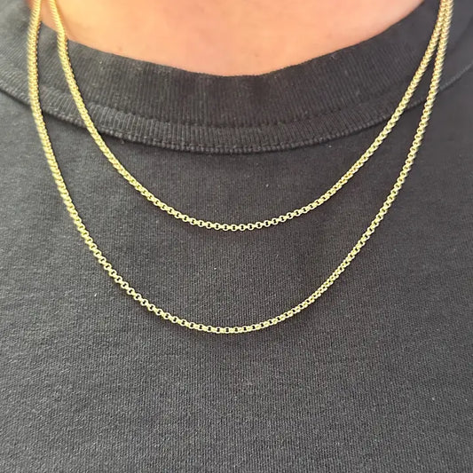 18k Gold Filled 1.5mm Rolo Chain