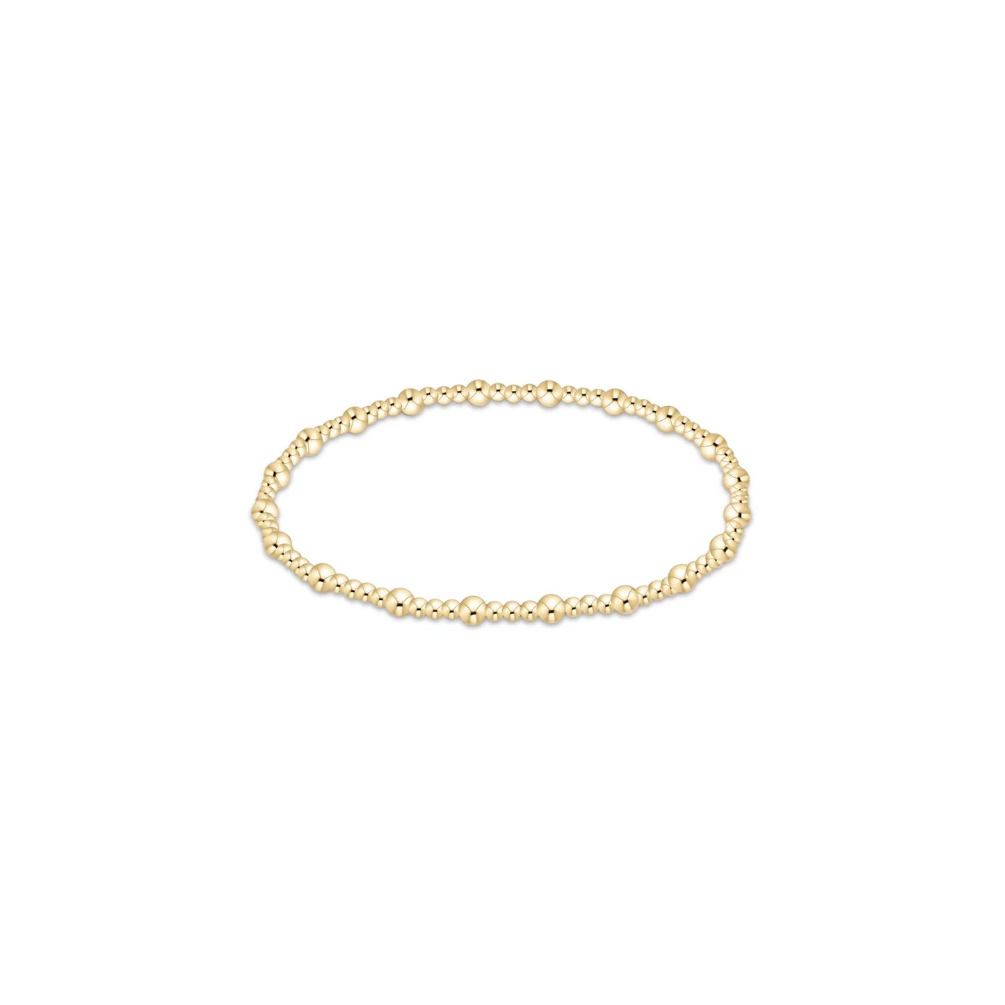 Classic Sincerity Pattern Bead Bracelet - Gold