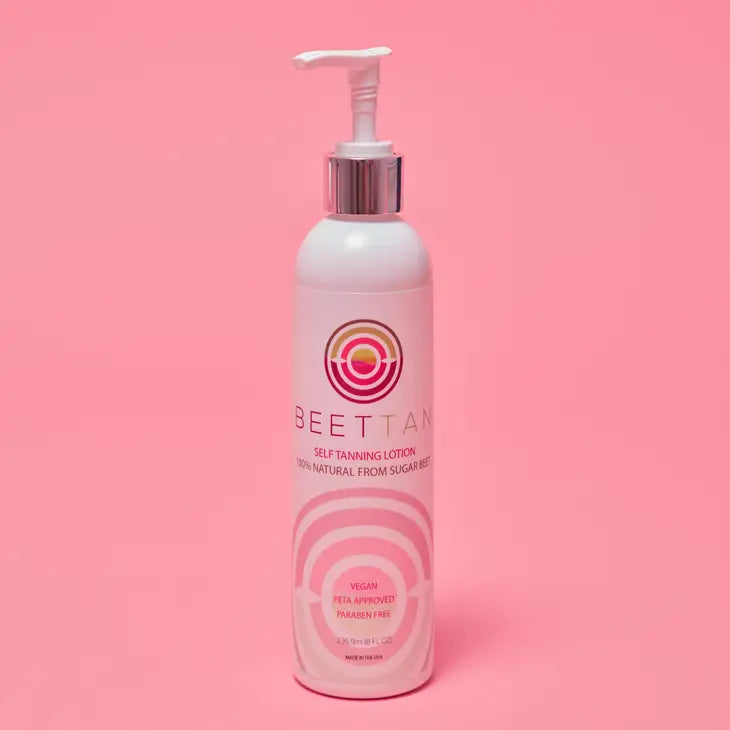 Beettan self tanning lotion is designed to provide hydration, skin nutrition, and gradual color to achieve a natural tan. 