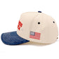 GOD BLESS AMERICA Letter Two Tone Trucker Cap