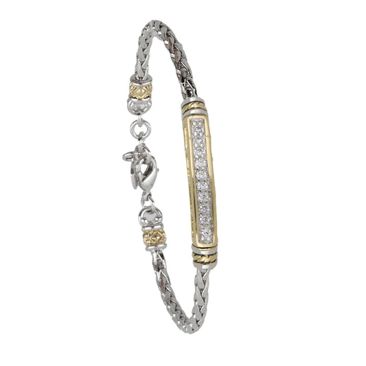 Petite Pavé - Bar Single Strand Bracelet