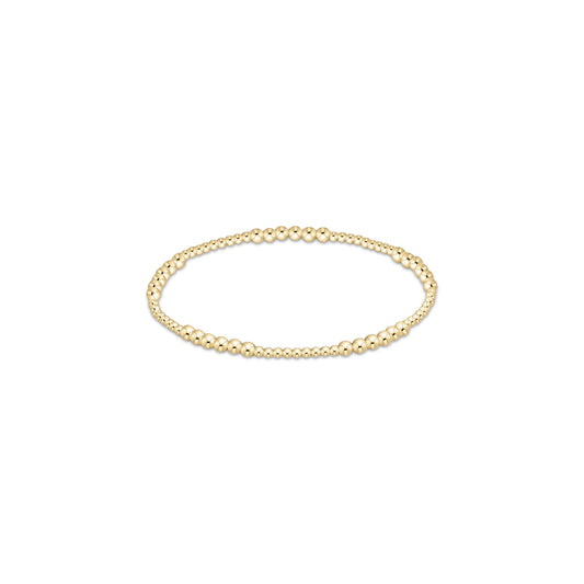 Classic Blissful Pattern Bead Bracelet - Gold