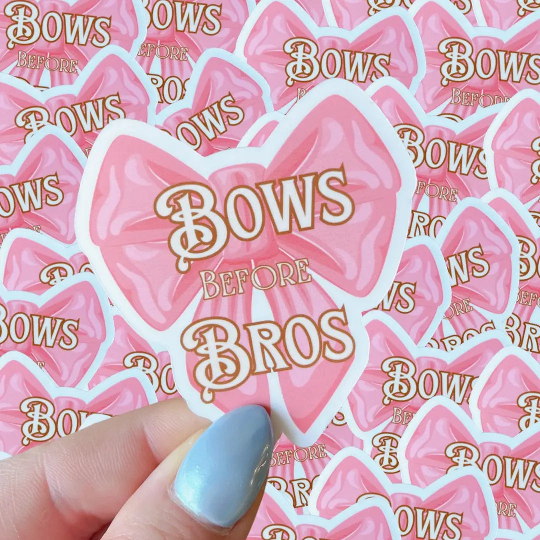 Bows Before Bros Sticker