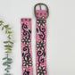 Pink Magnolia Wide Embroidered Belt
