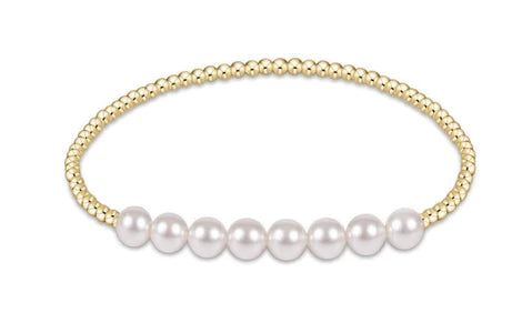 Classic Beaded Bliss 2.5mm Bead Bracelet- Pearl