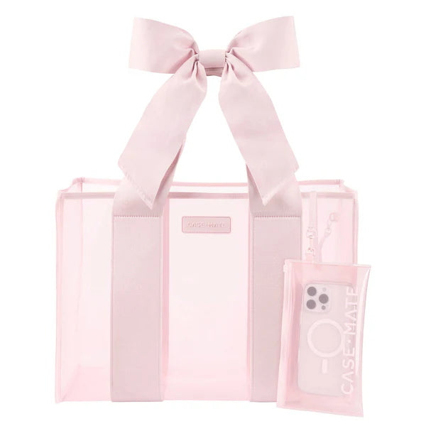 Case-Mate Ballet Pink Jelly Bow Tote Bag