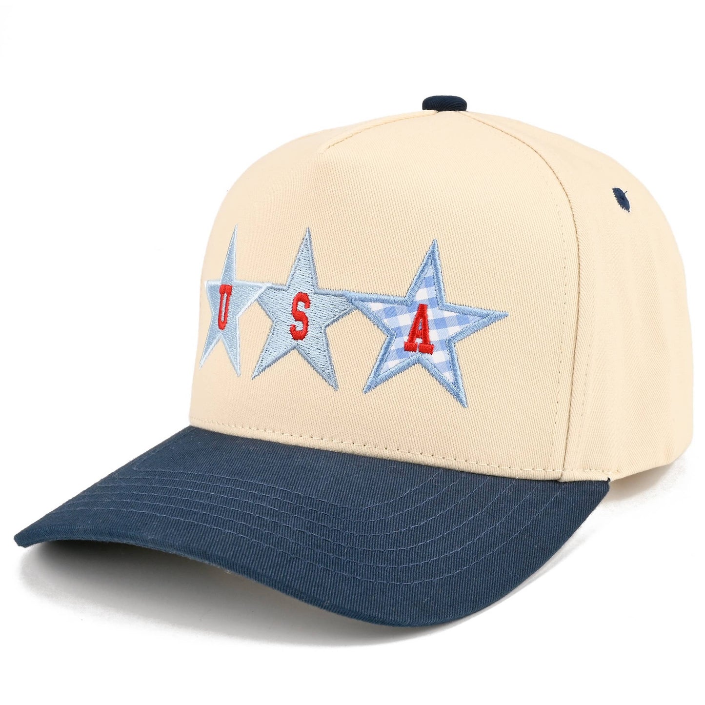 STAR USA Letter with Stars on Two Tone Trucker Hat