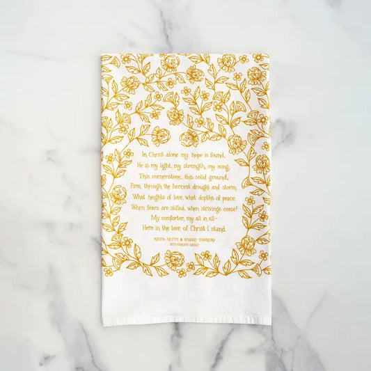 In Christ Alone Hymn Tea Towel