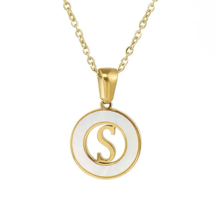 Initial Pendant Gold Plated Necklace