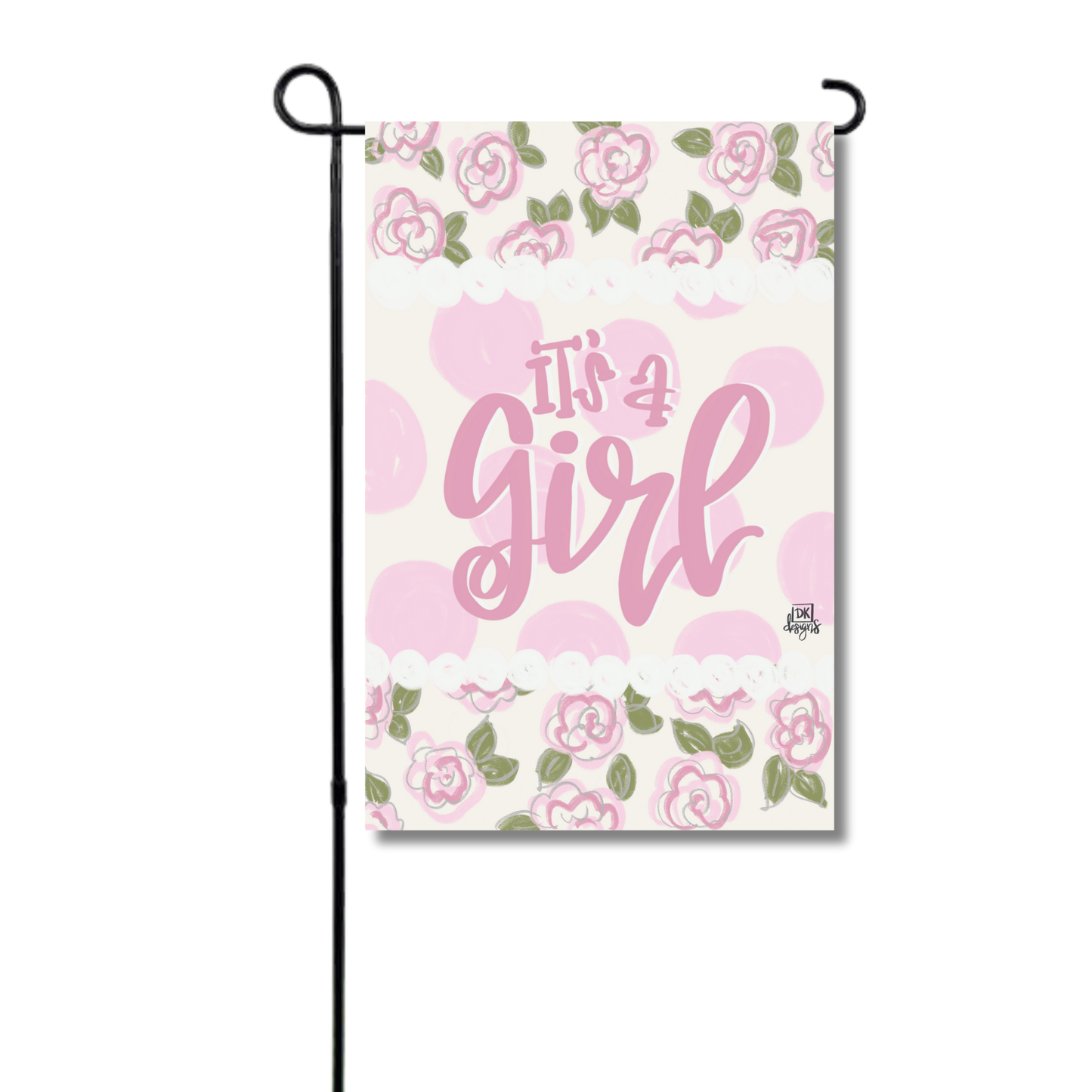 It's a Girl Vinyl Garden Flag