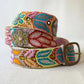 Folklorica floral cream embroidered wool belt.