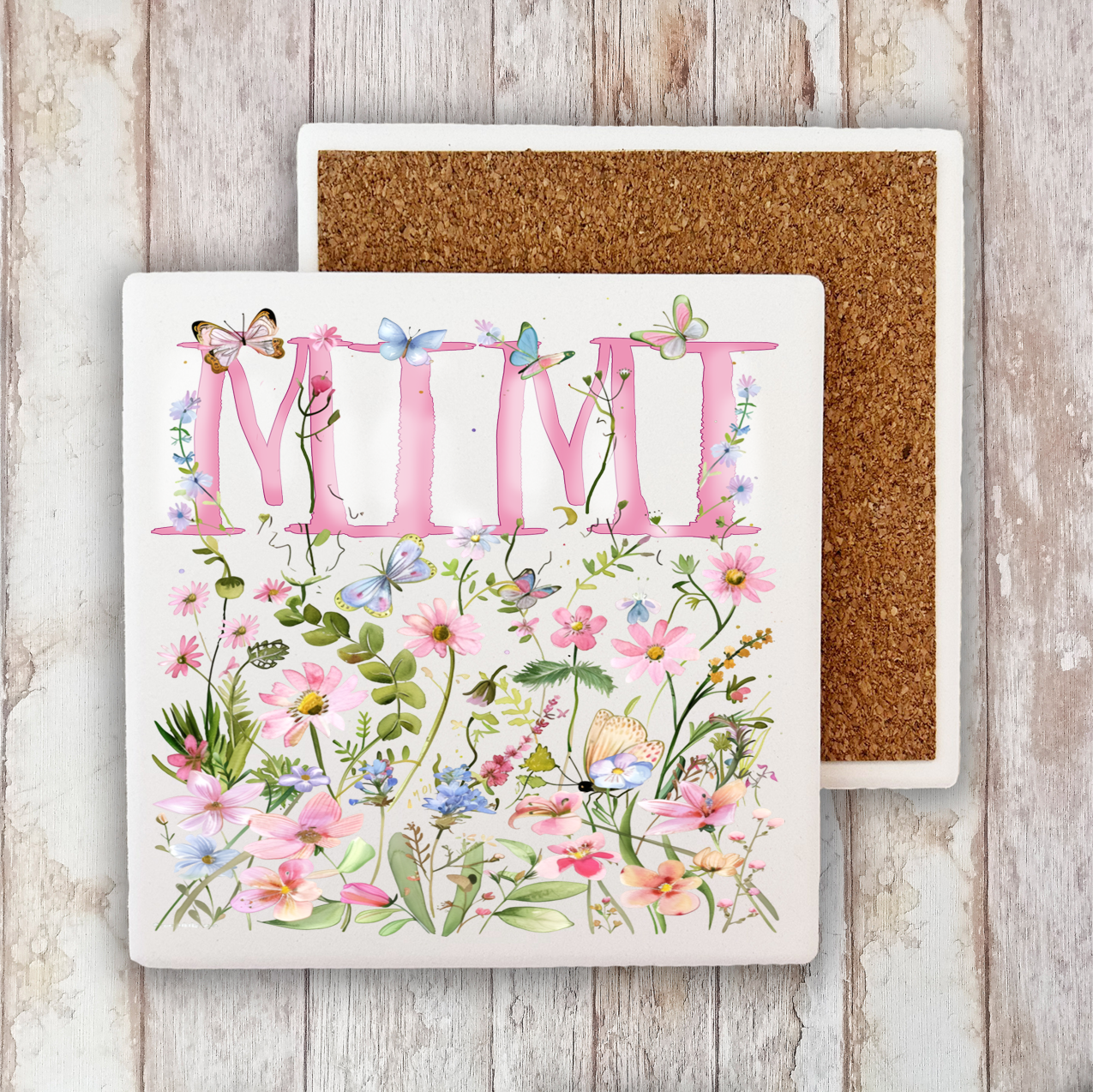 Mother's Day Wild Flowers Mimi Stone Coaster