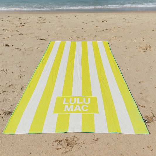 LULU MAC Yellow Darby Beach Towel