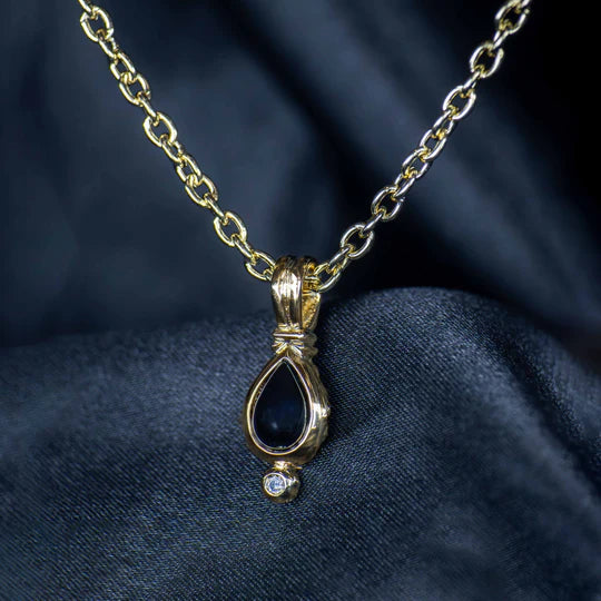 Black Onyx Opal Necklace