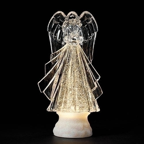 Swirl Angel w/ Heart LED Figurine
