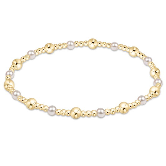 Sincerity Gold and Pearl Beaded Bracelet
